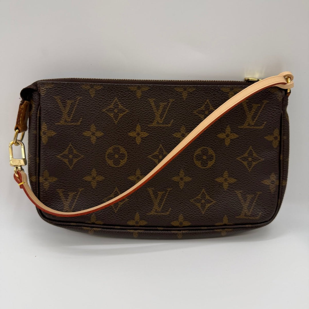 Louis Vuitton Pochette Accessories Brown Monogram Clutch Bag - Lux Central