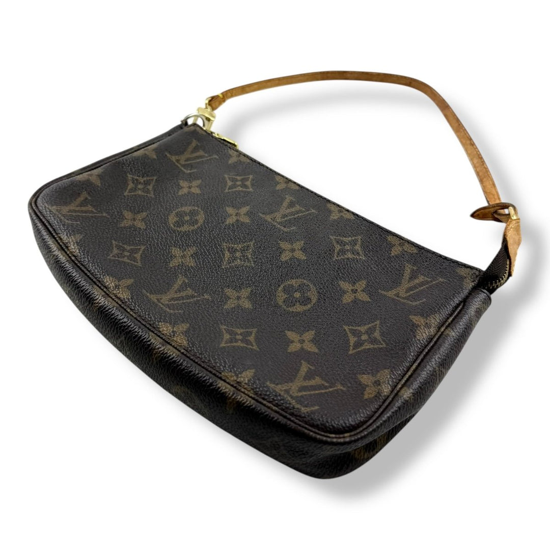 Louis Vuitton Pochette Accessories Brown Monogram Clutch Bag - Lux Central