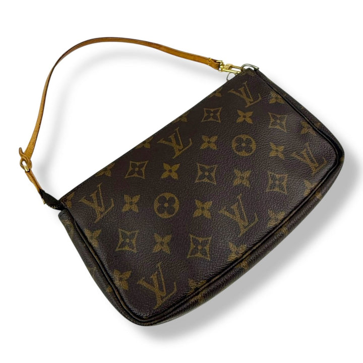 Louis Vuitton Pochette Accessories Brown Monogram Clutch Bag - Lux Central