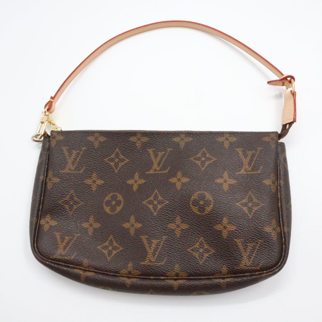 Louis Vuitton Pochette Accessories Brown Monogram Clutch Bag - Lux Central