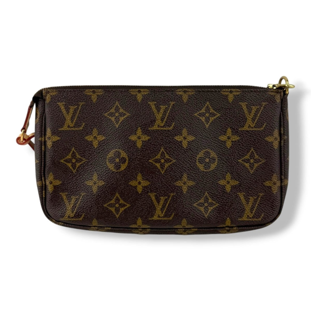 Louis Vuitton Pochette Accessories Brown Monogram Clutch Bag - Lux Central