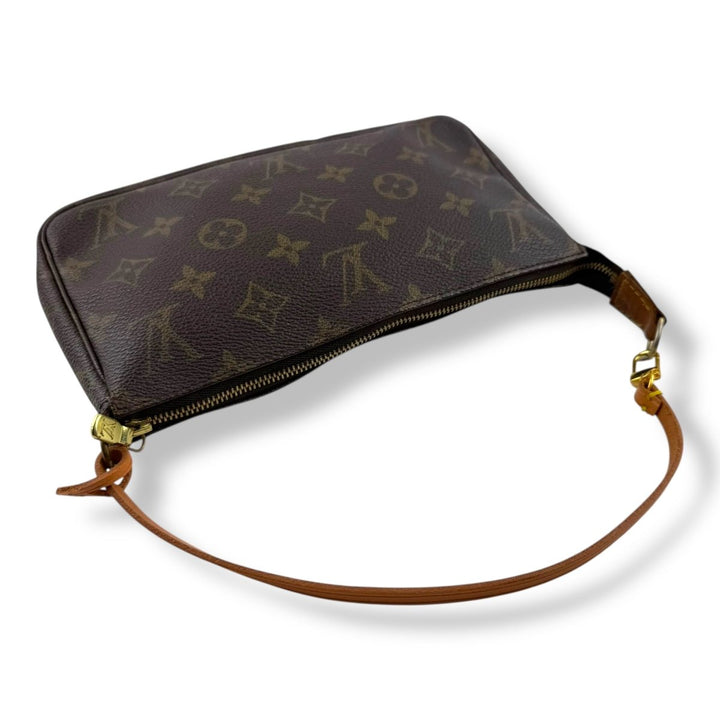 Louis Vuitton Pochette Accessories Brown Monogram Clutch Bag - Lux Central