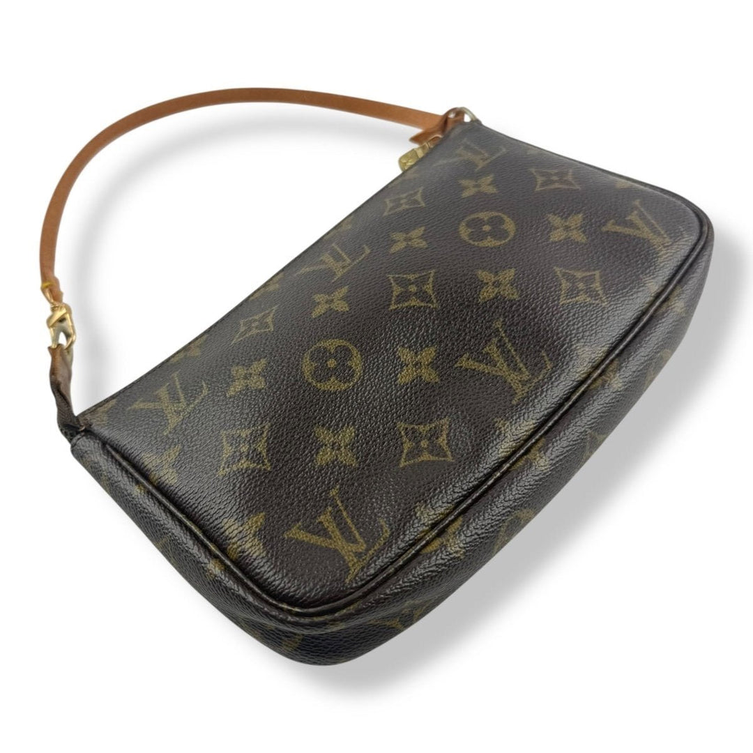 Louis Vuitton Pochette Accessories Brown Monogram Clutch Bag - Lux Central