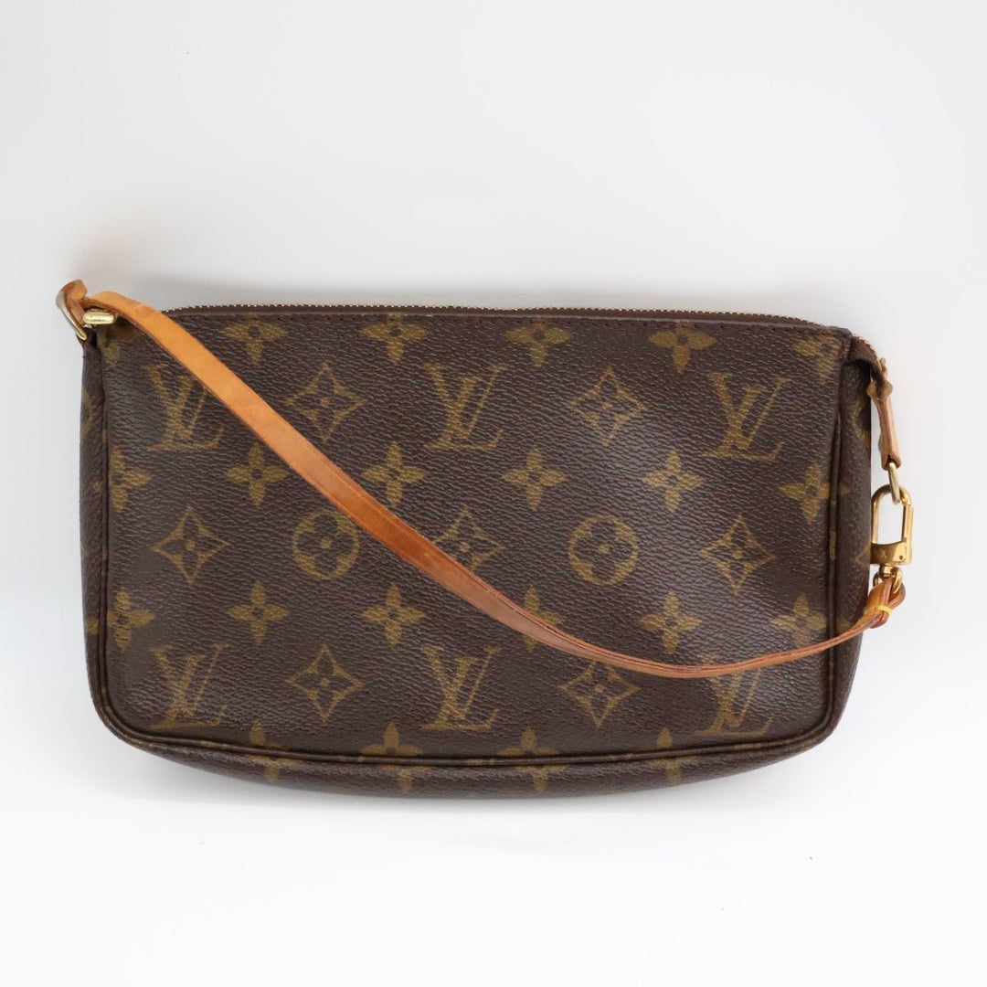 Louis Vuitton Pochette Accessories Brown Monogram Clutch Bag - Lux Central