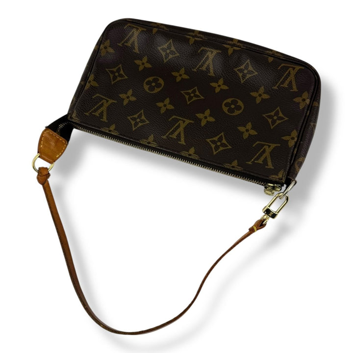 Louis Vuitton Pochette Accessories Brown Monogram Clutch Bag - Lux Central