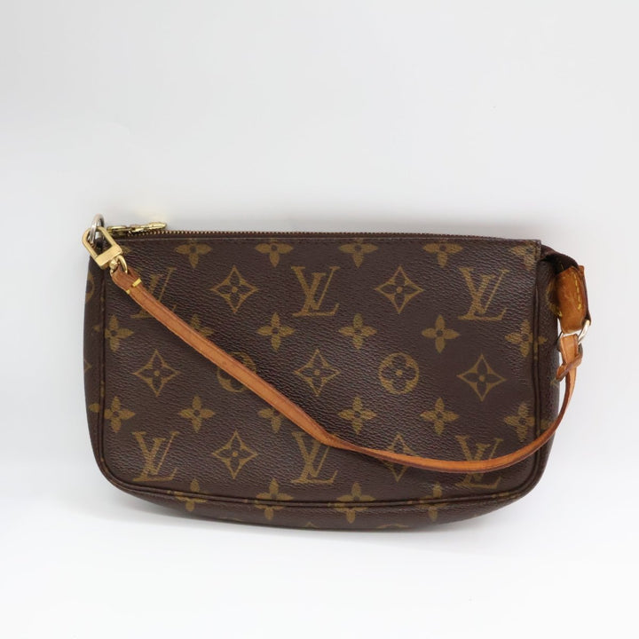 Louis Vuitton Pochette Accessories Brown Monogram Clutch Bag - Lux Central