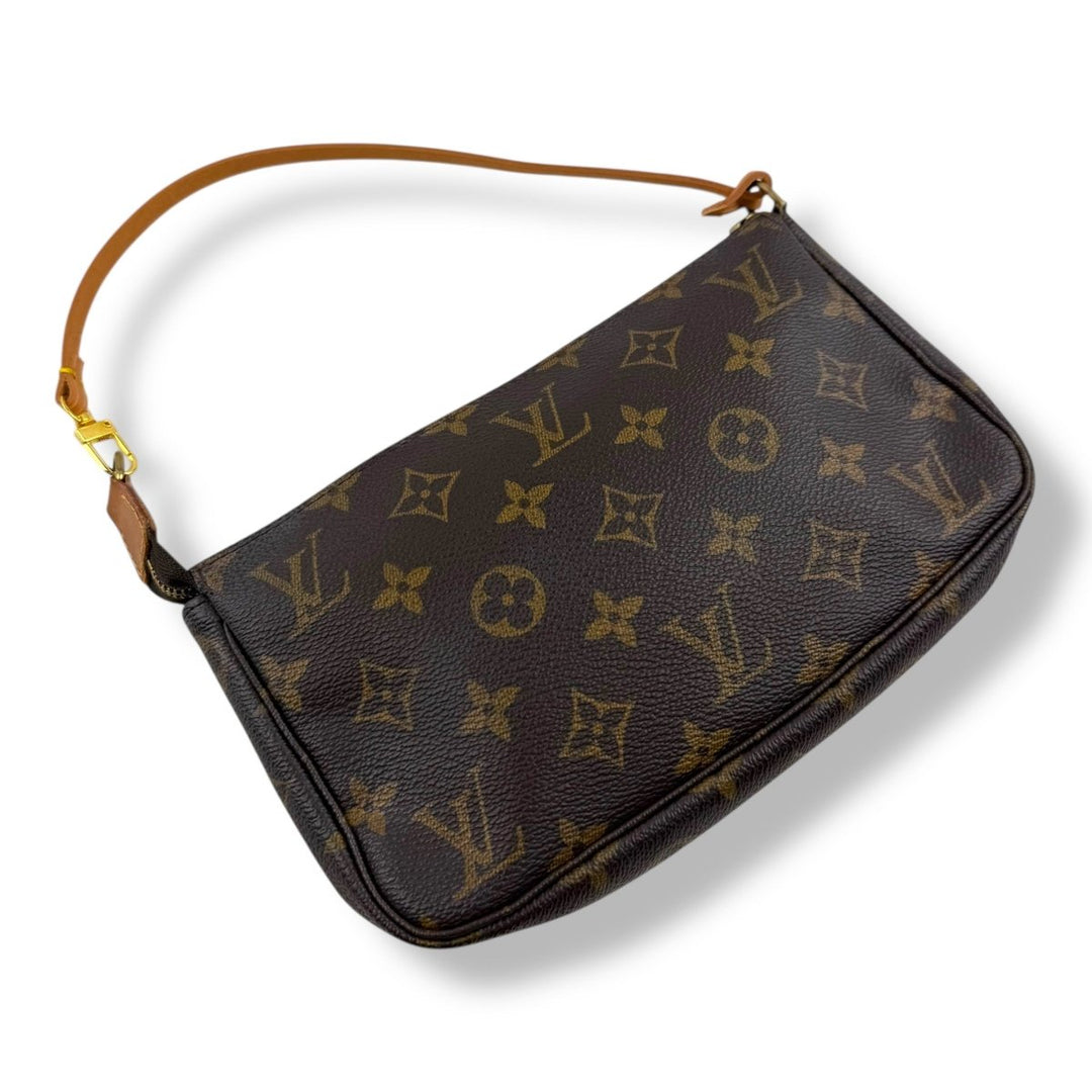 Louis Vuitton Pochette Accessories Brown Monogram Clutch Bag - Lux Central