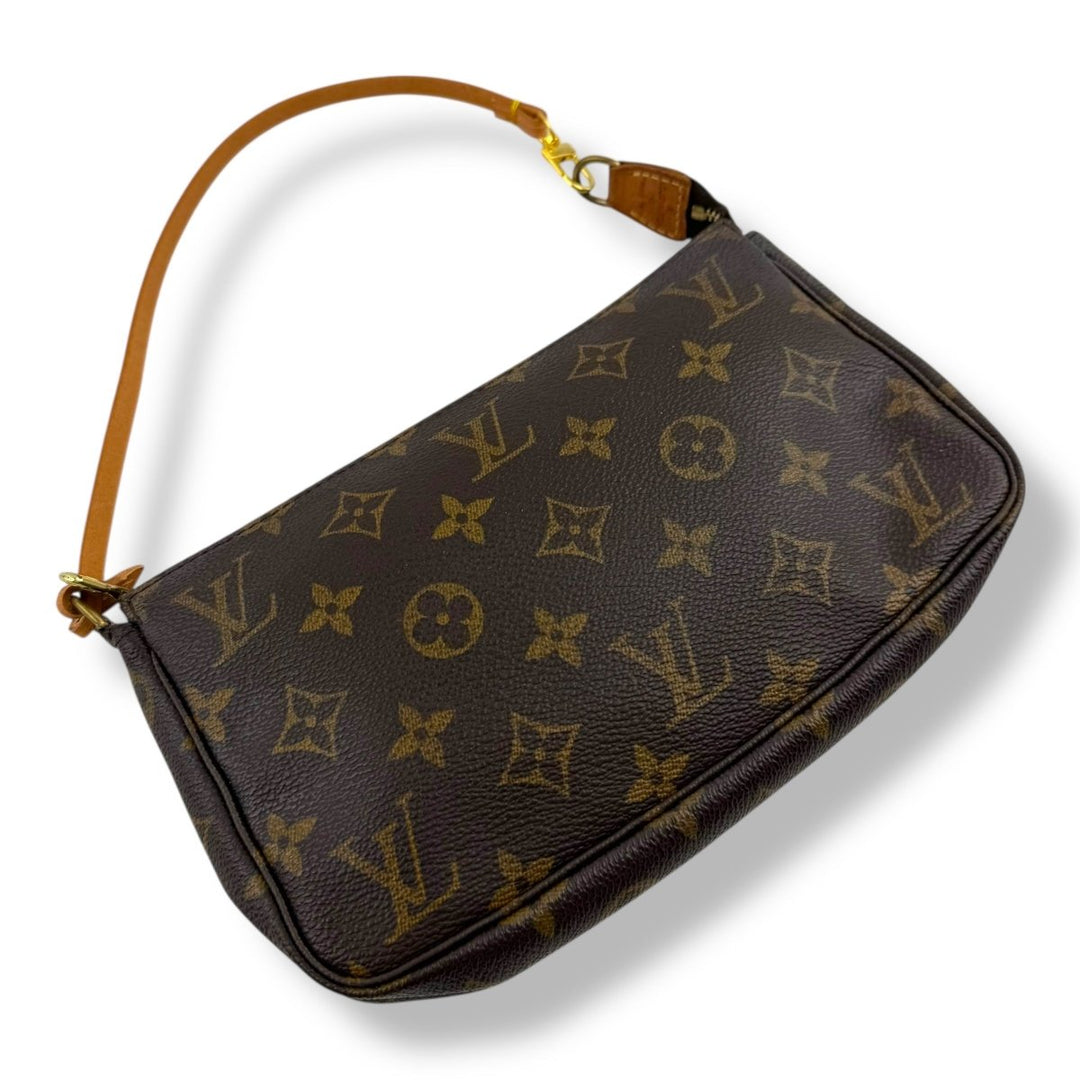 Louis Vuitton Pochette Accessories Brown Monogram Clutch Bag - Lux Central