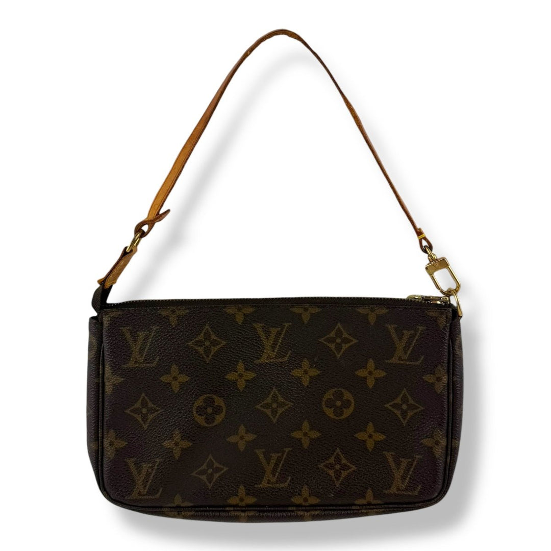 Louis Vuitton Pochette Accessories Brown Monogram Clutch Bag - Lux Central