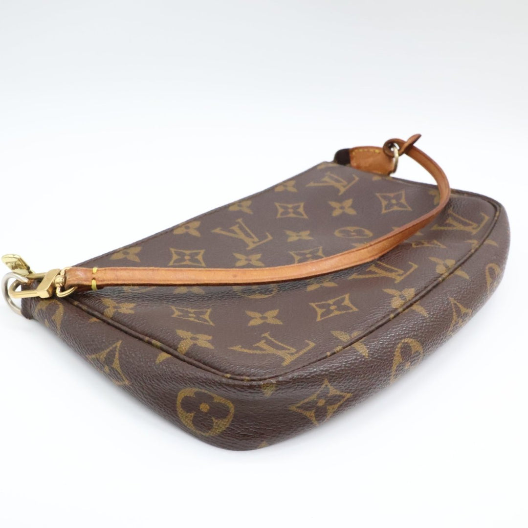 Louis Vuitton Pochette Accessories Brown Monogram Clutch Bag - Lux Central