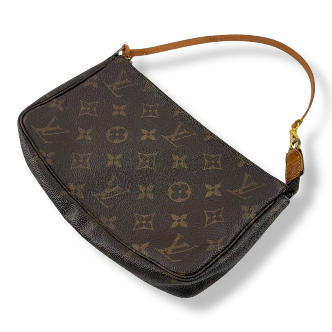 Louis Vuitton Pochette Accessories Brown Monogram Clutch Bag - Lux Central