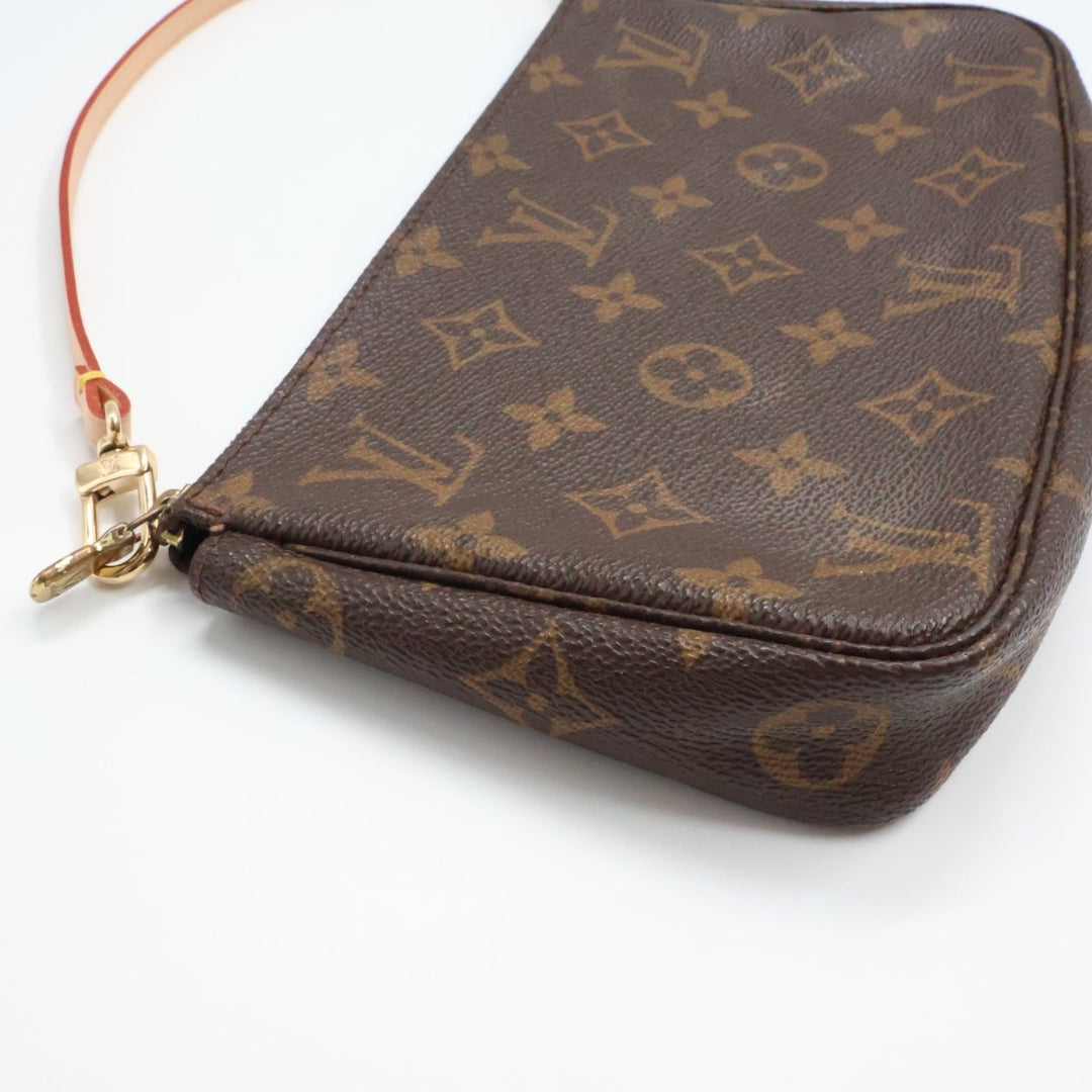 Louis Vuitton Pochette Accessories Brown Monogram Clutch Bag - Lux Central