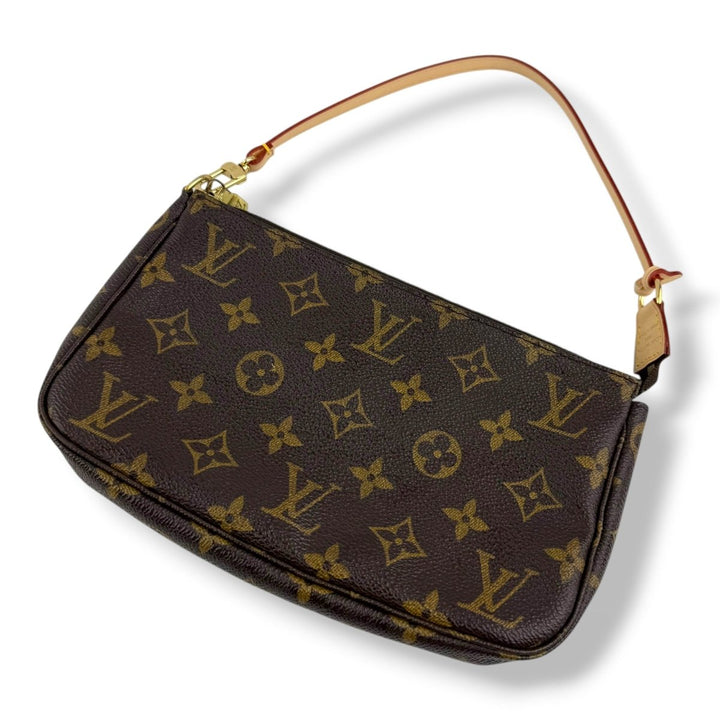Louis Vuitton Pochette Accessories Brown Monogram Clutch Bag - Lux Central