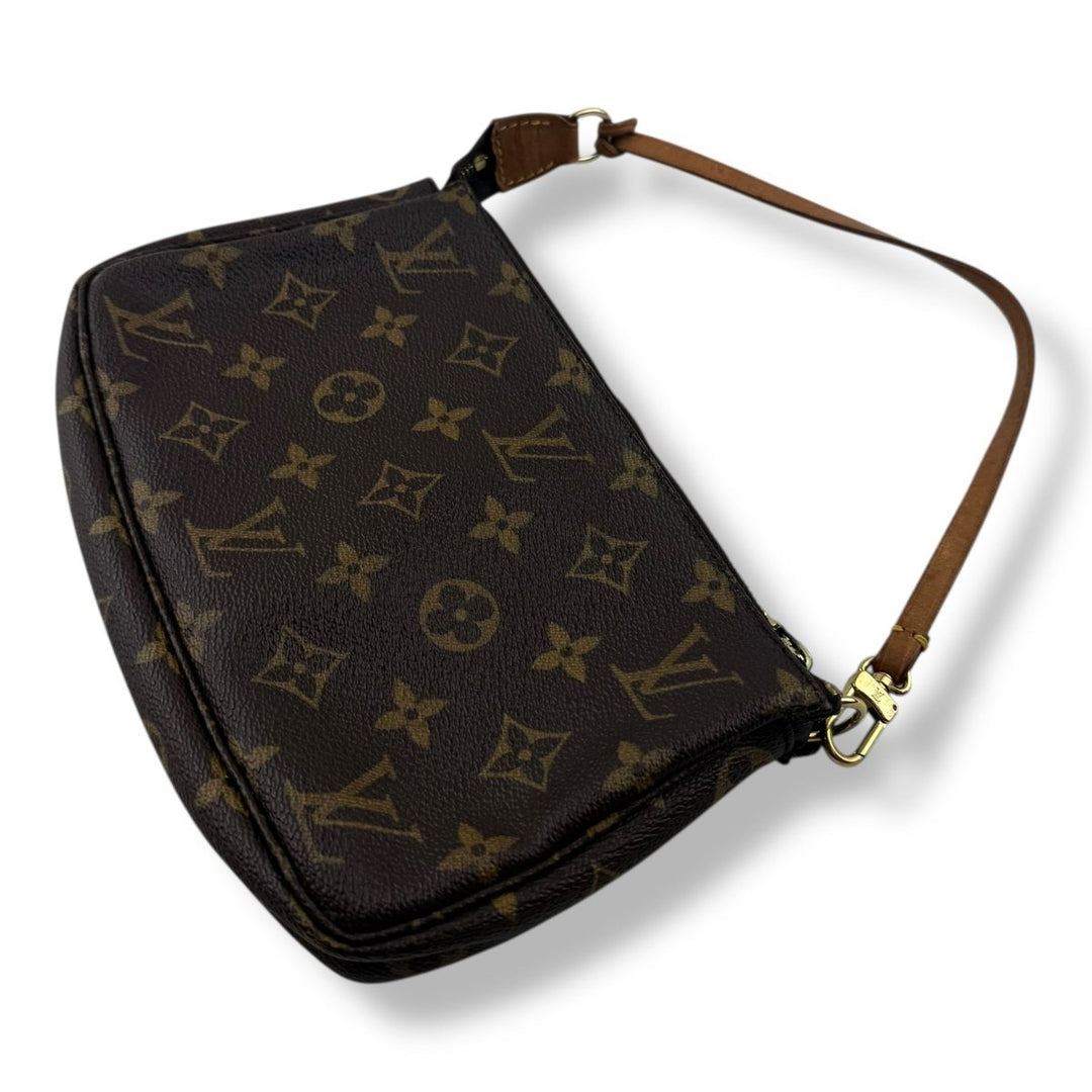 Louis Vuitton Pochette Accessories Brown Monogram Clutch Bag - Lux Central