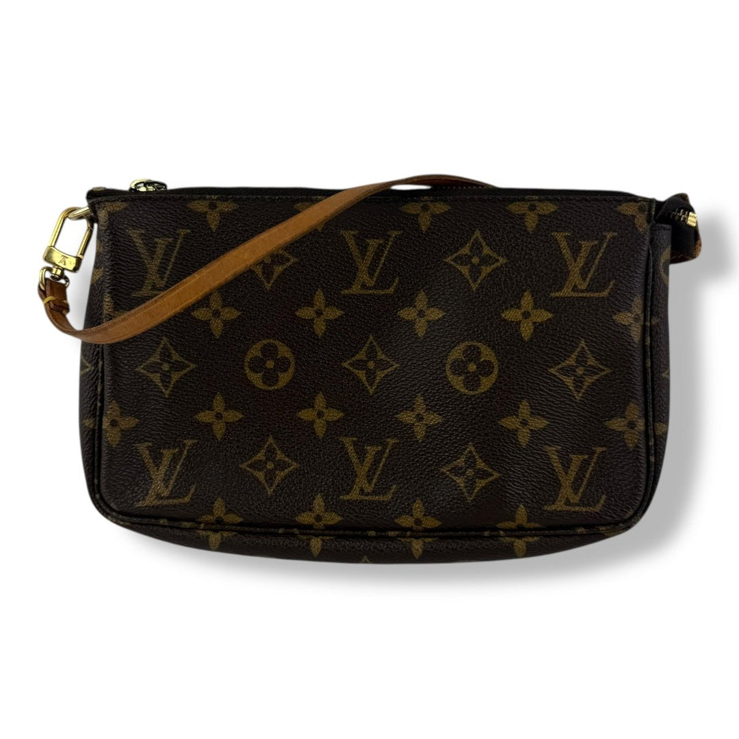 Louis Vuitton Pochette Accessories Brown Monogram Clutch Bag - Lux Central