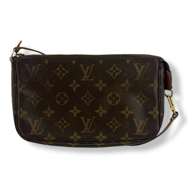Louis Vuitton Pochette Accessories Brown Monogram Clutch Bag - Lux Central