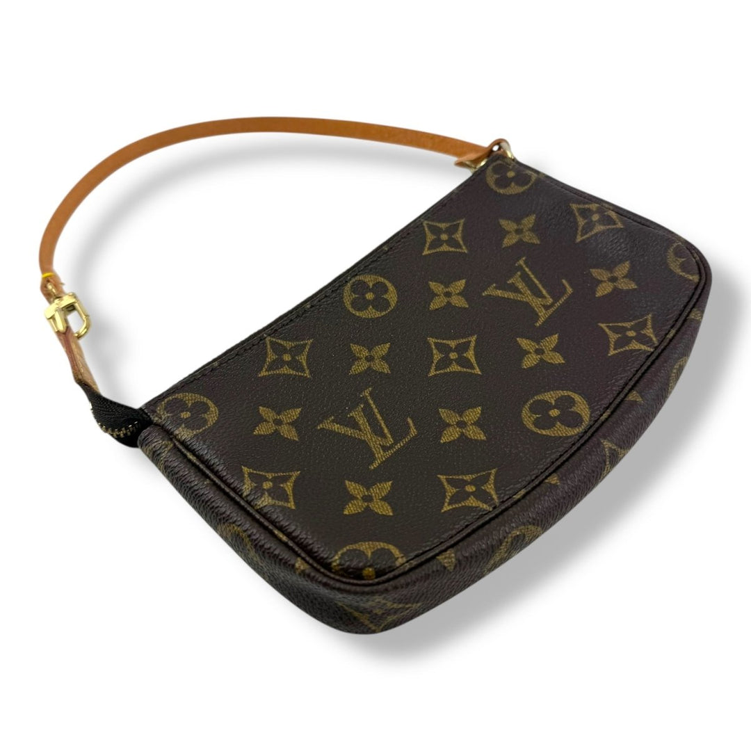 Louis Vuitton Pochette Accessories Brown Monogram Clutch Bag - Lux Central