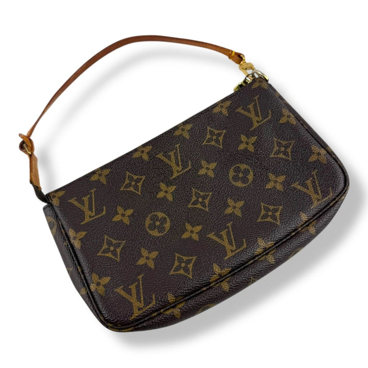 Louis Vuitton Pochette Accessories Brown Monogram Clutch Bag - Lux Central