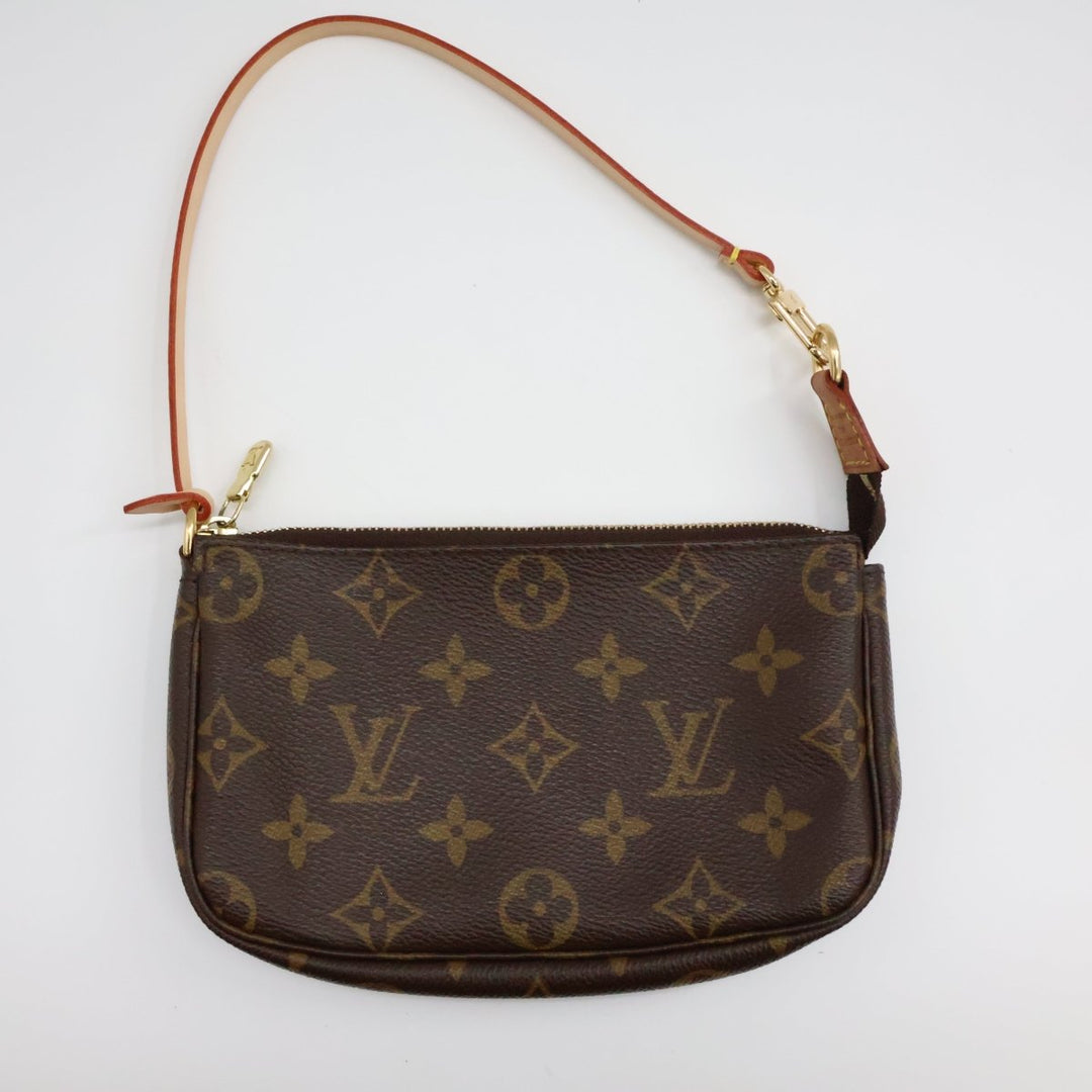 Louis Vuitton Pochette Accessories Brown Monogram Clutch Bag - Lux Central