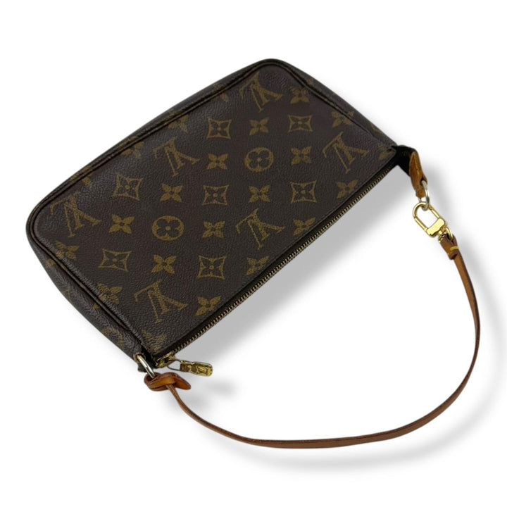 Louis Vuitton Pochette Accessories Brown Monogram Clutch Bag - Lux Central