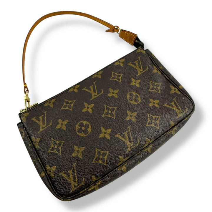 Louis Vuitton Pochette Accessories Brown Monogram Clutch Bag - Lux Central