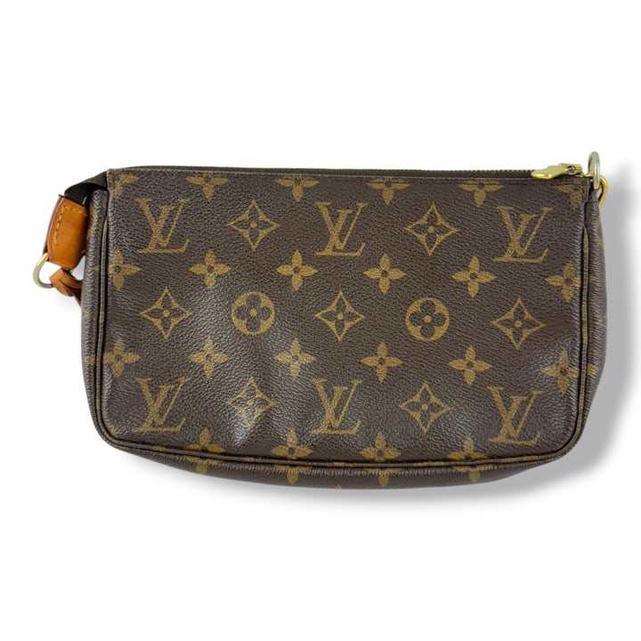 Louis Vuitton Pochette Accessories Brown Monogram Clutch Bag - Lux Central