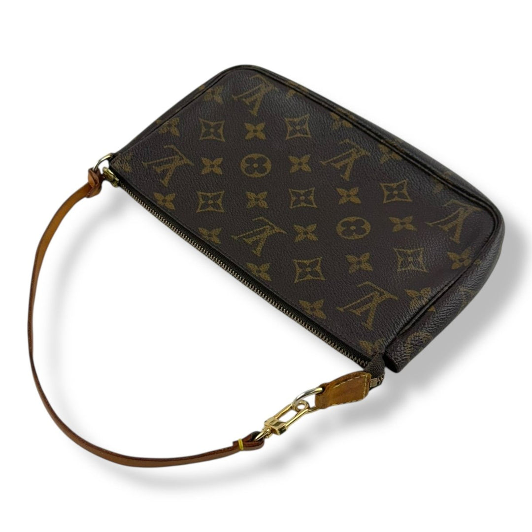 Louis Vuitton Pochette Accessories Brown Monogram Clutch Bag - Lux Central