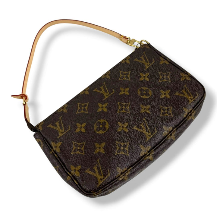 Louis Vuitton Pochette Accessories Brown Monogram Clutch Bag - Lux Central