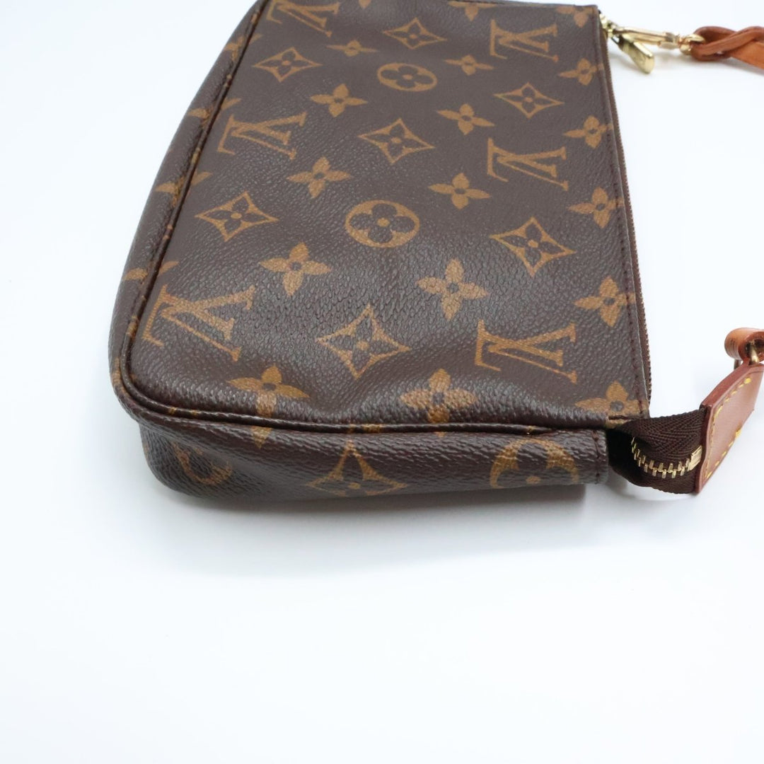 Louis Vuitton Pochette Accessories Brown Monogram Clutch Bag - Lux Central