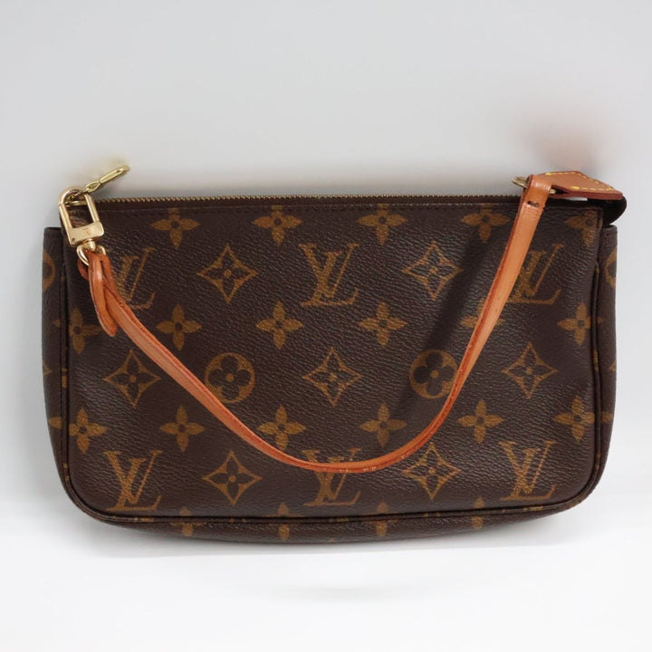 Louis Vuitton Pochette Accessories Brown Monogram Clutch Bag - Lux Central