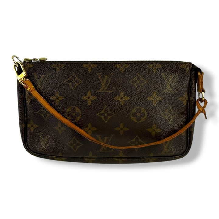 Louis Vuitton Pochette Accessories Brown Monogram Clutch Bag - Lux Central