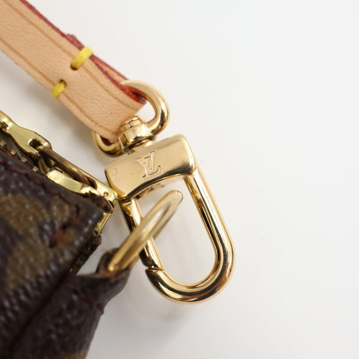 Louis Vuitton Pochette Accessories Brown Monogram Clutch Bag - Lux Central
