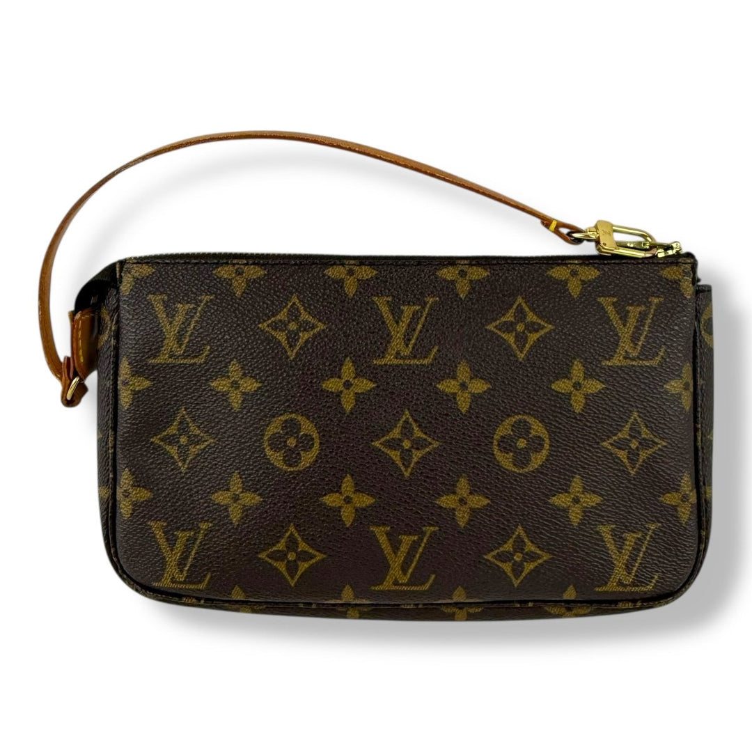 Louis Vuitton Pochette Accessories Brown Monogram Clutch Bag - Lux Central