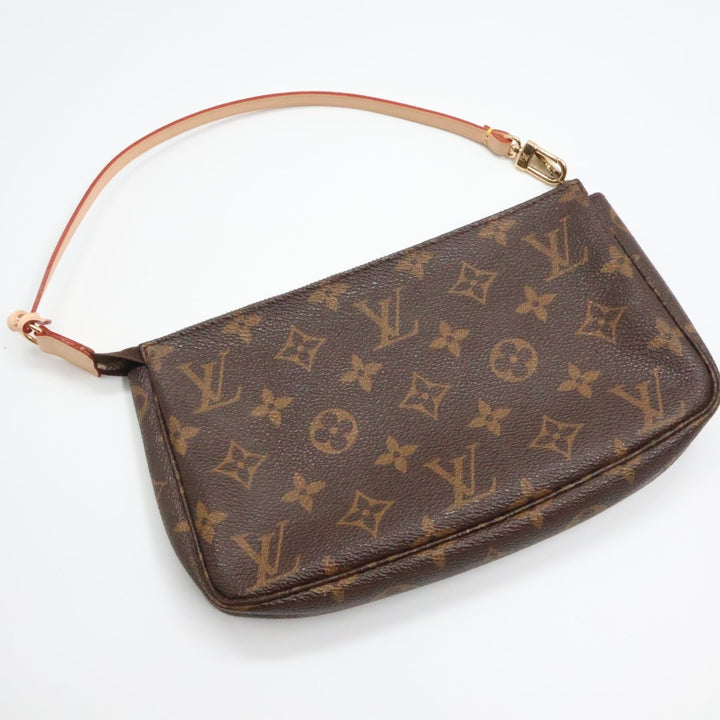 Louis Vuitton Pochette Accessories Brown Monogram Clutch Bag - Lux Central