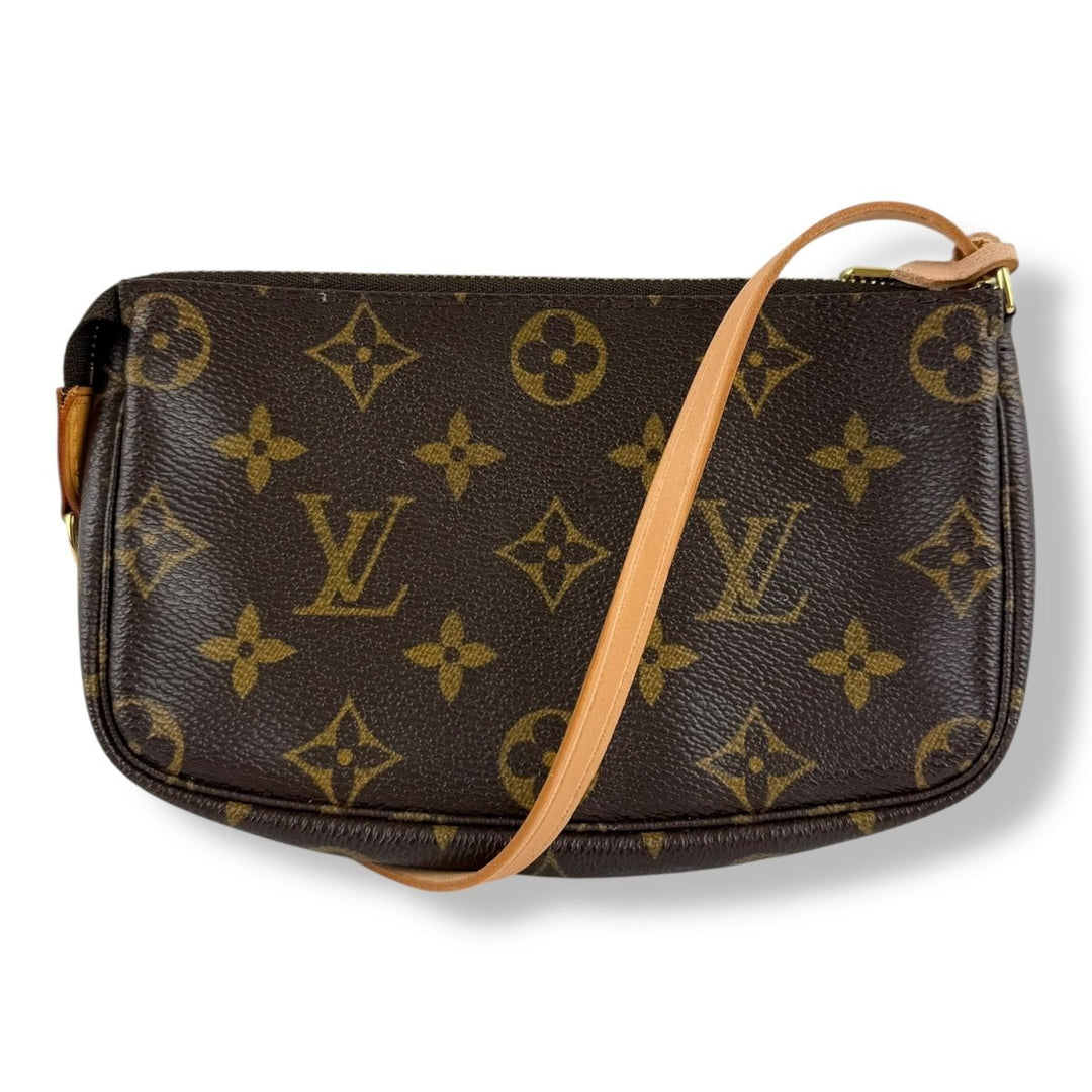 Louis Vuitton Pochette Accessories Brown Monogram Clutch Bag Lux