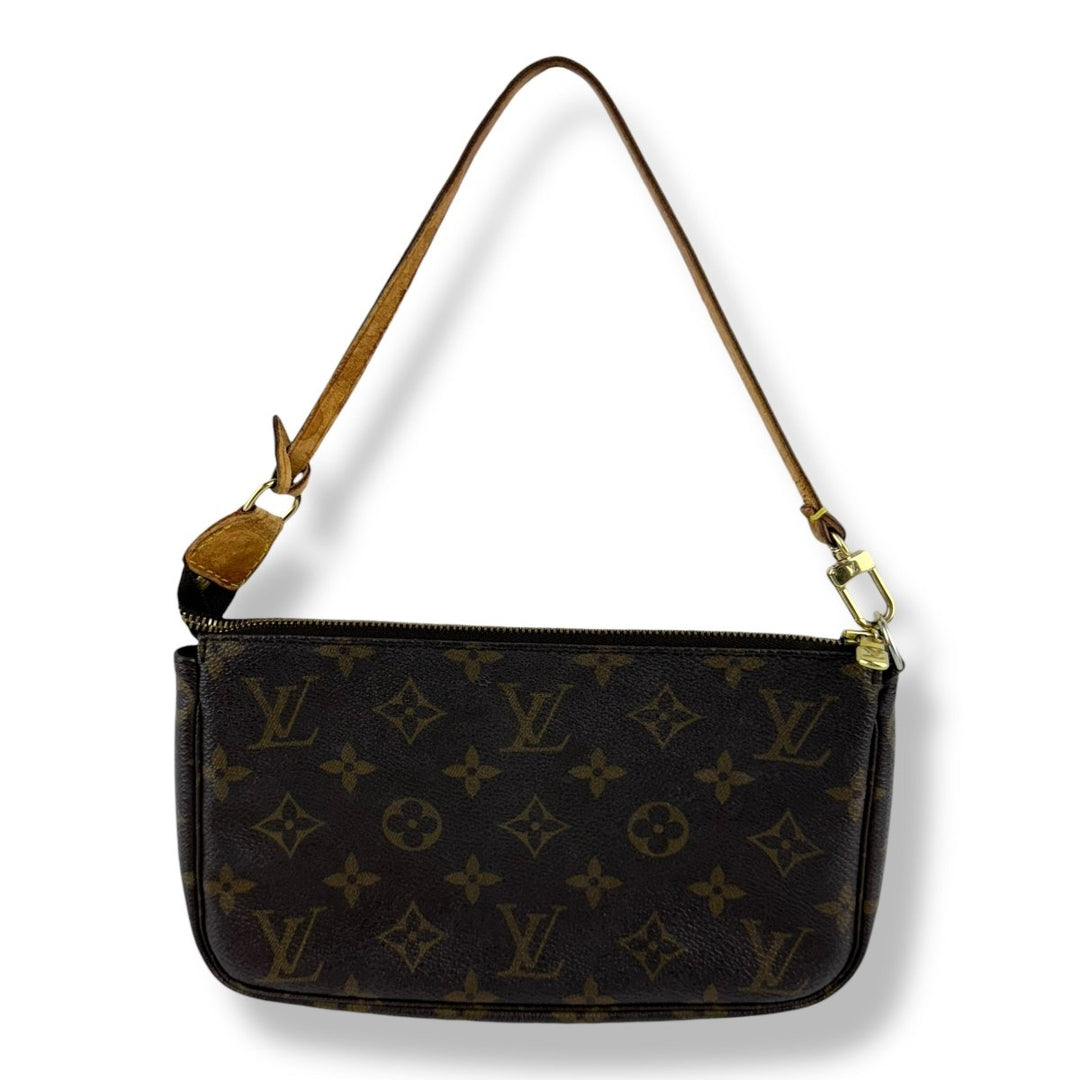Louis Vuitton Pochette Accessories Brown Monogram Clutch Bag - Lux Central