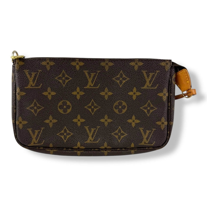 Louis Vuitton Pochette Accessories Brown Monogram Clutch Bag - Lux Central