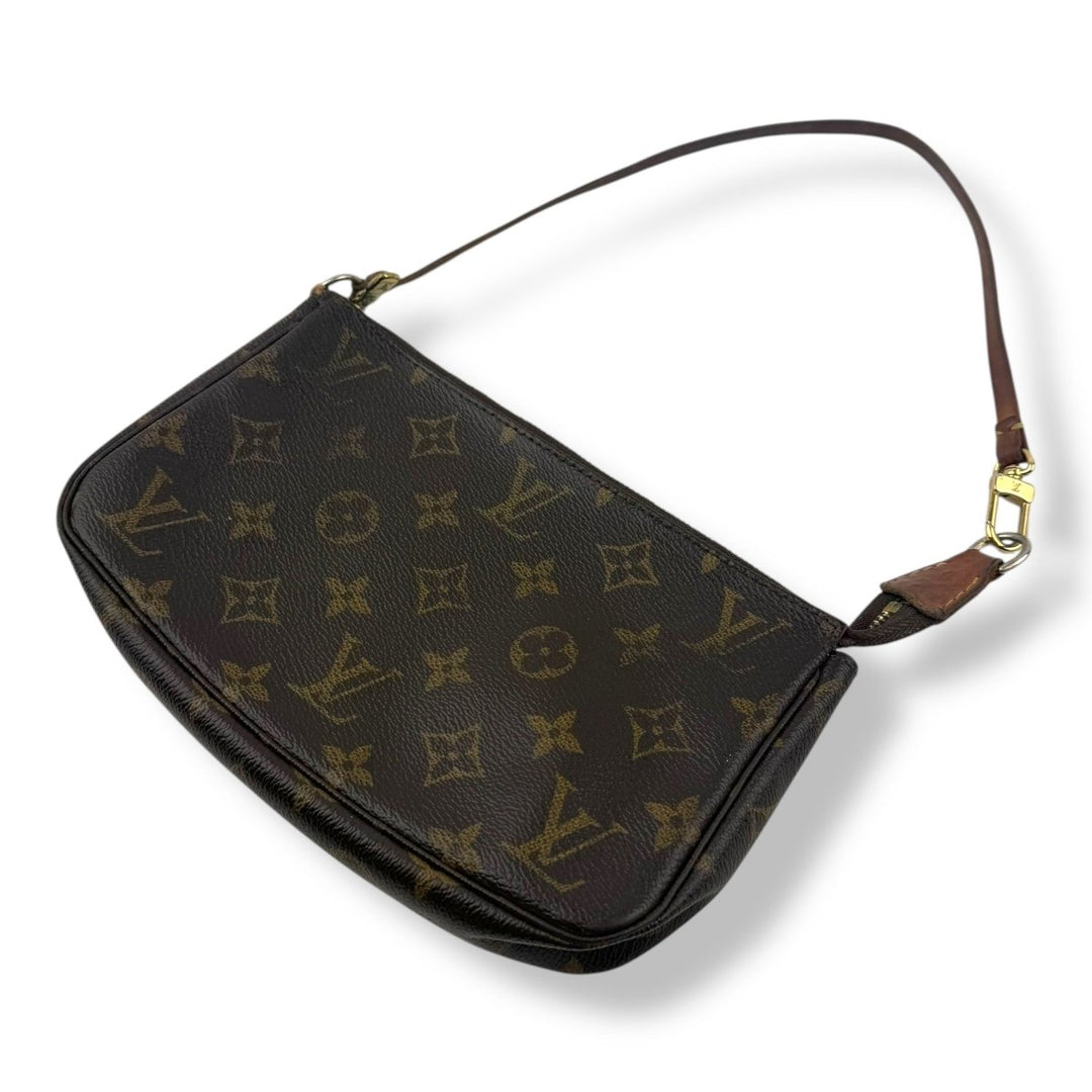 Louis Vuitton Pochette Accessories Brown Monogram Clutch Bag - Lux Central