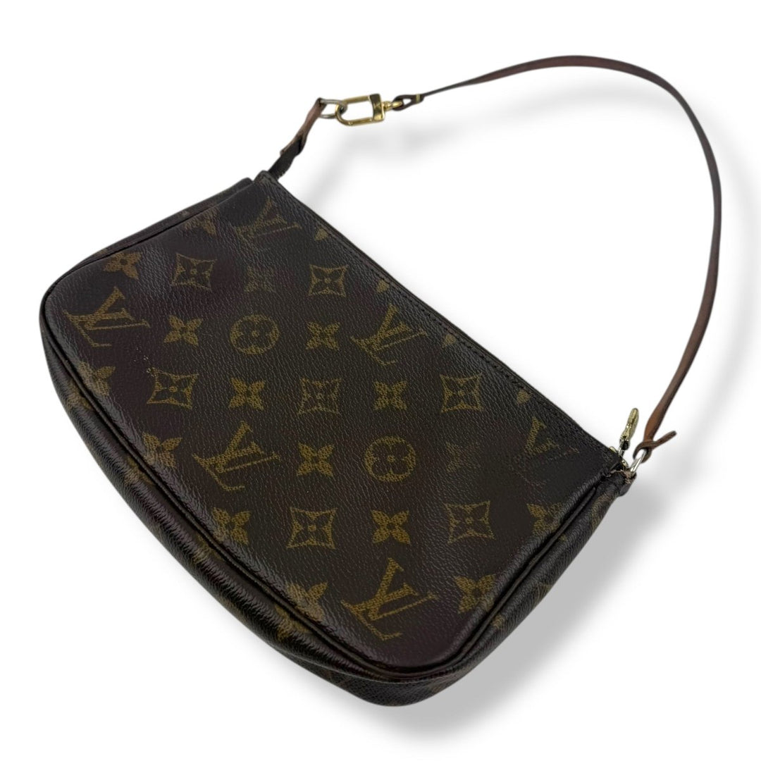 Louis Vuitton Pochette Accessories Brown Monogram Clutch Bag - Lux Central