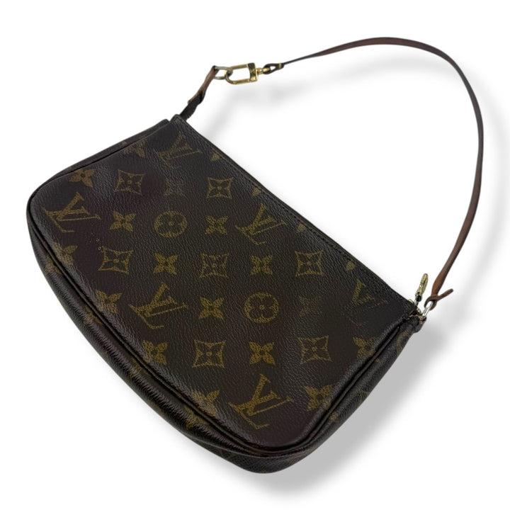 Louis Vuitton Pochette Accessories Brown Monogram Clutch Bag - Lux Central