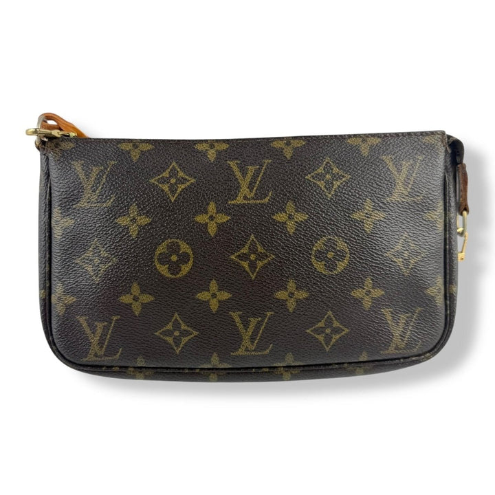 Louis Vuitton Pochette Accessories Brown Monogram Clutch Bag - Lux Central