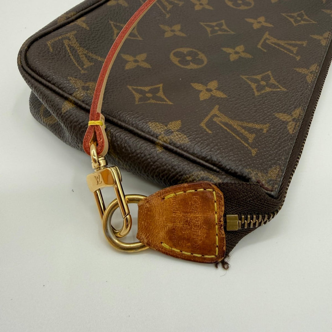 Louis Vuitton Pochette Accessories Brown Monogram Clutch Bag - Lux Central