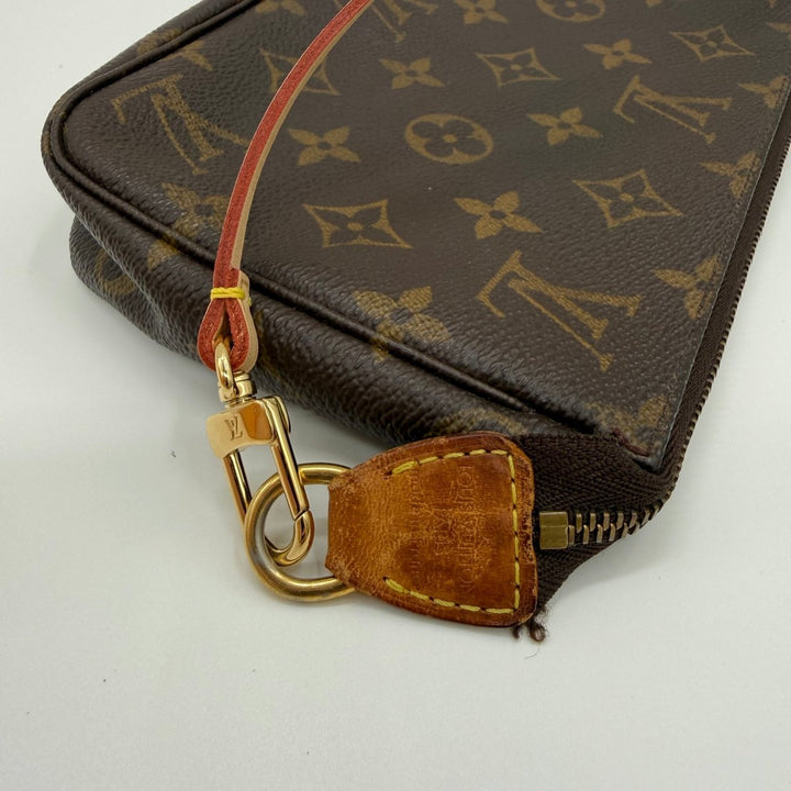 Louis Vuitton Pochette Accessories Brown Monogram Clutch Bag - Lux Central