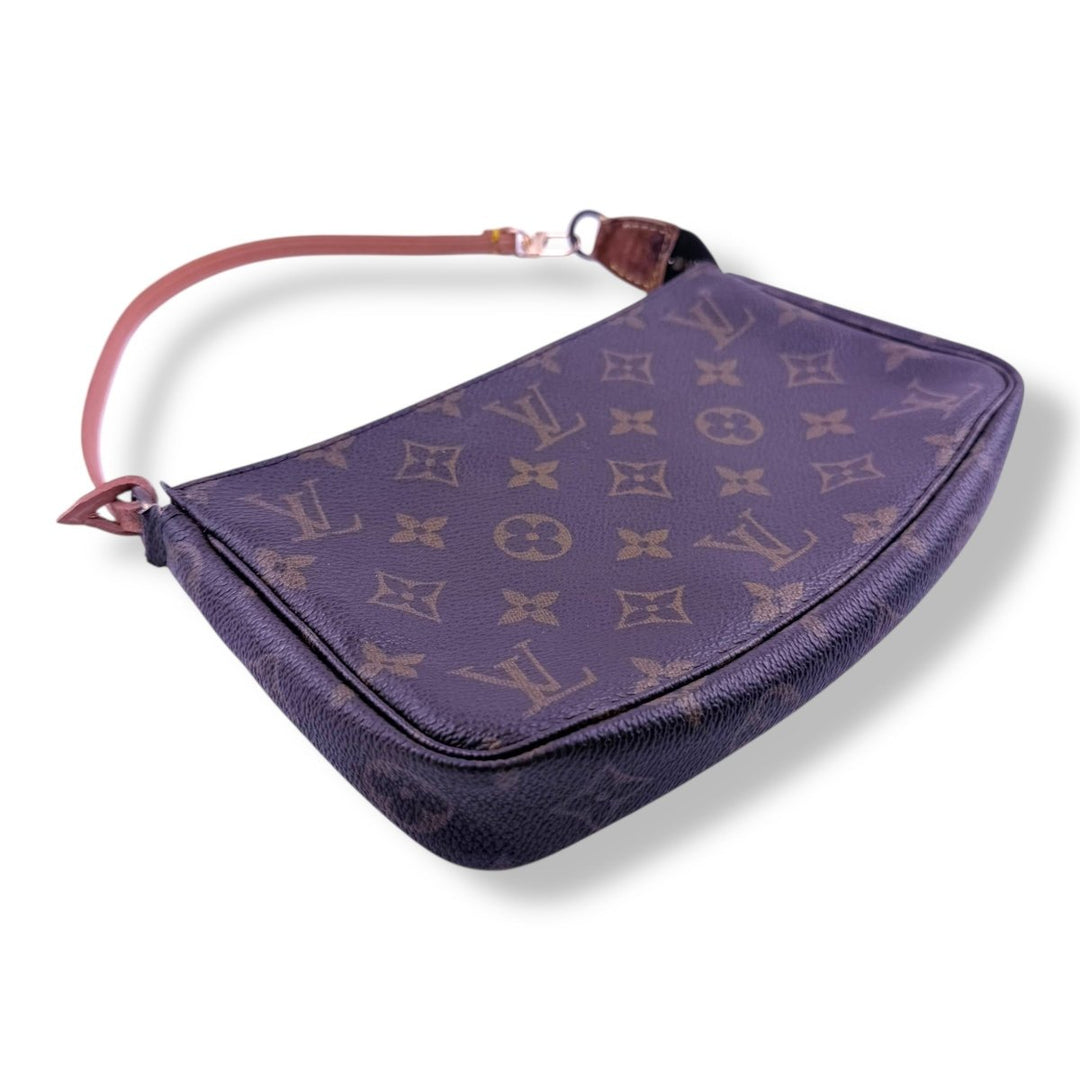 Louis Vuitton Pochette Accessories Brown Monogram Clutch Bag - Lux Central