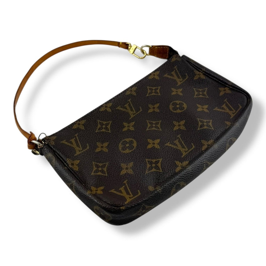 Louis Vuitton Pochette Accessories Brown Monogram Clutch Bag - Lux Central