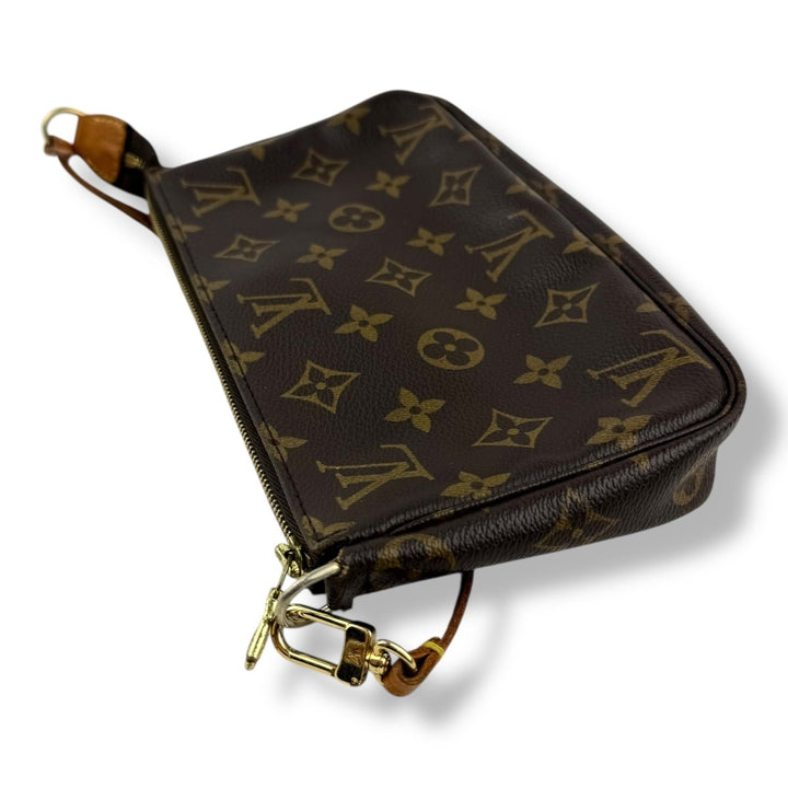 Louis Vuitton Pochette Accessories Brown Monogram Clutch Bag - Lux Central