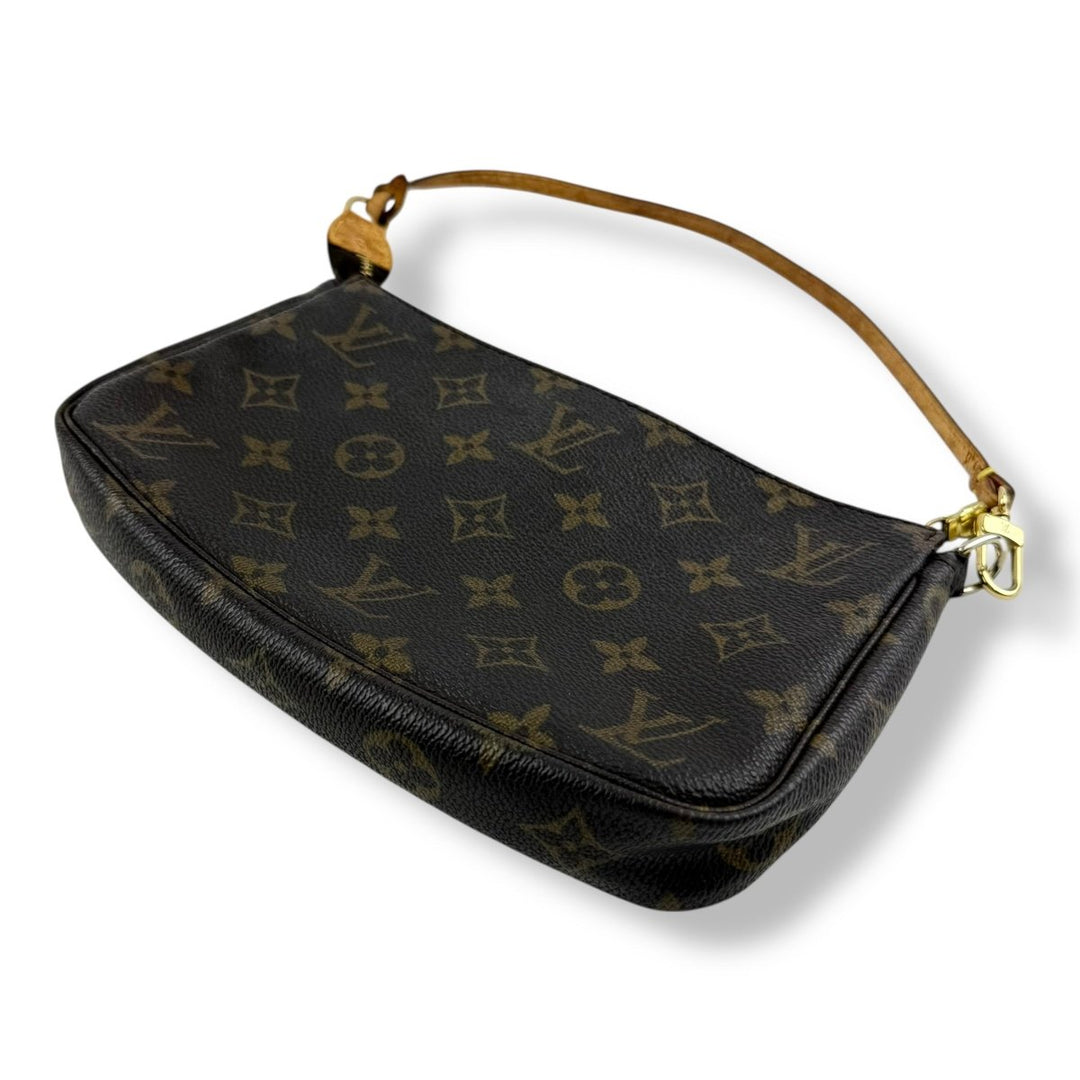 Louis Vuitton Pochette Accessories Brown Monogram Clutch Bag - Lux Central