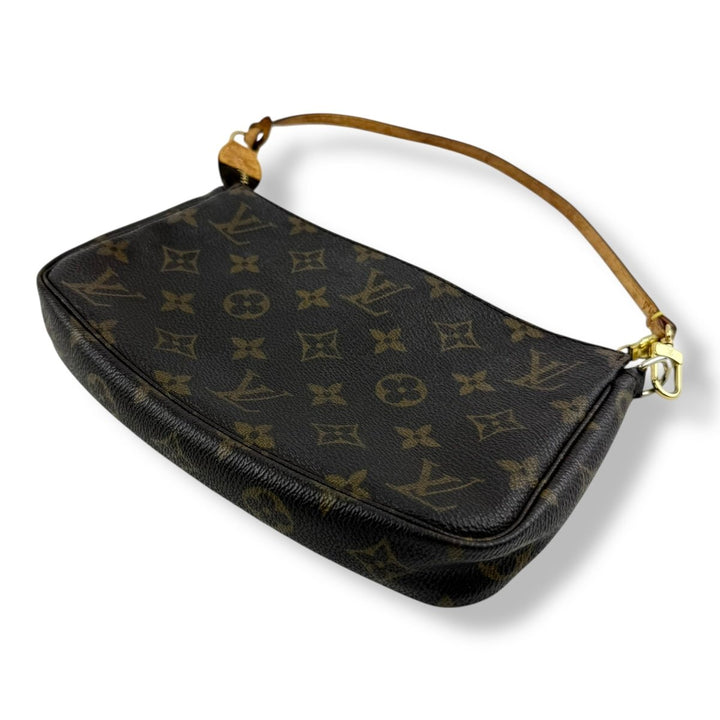 Louis Vuitton Pochette Accessories Brown Monogram Clutch Bag - Lux Central
