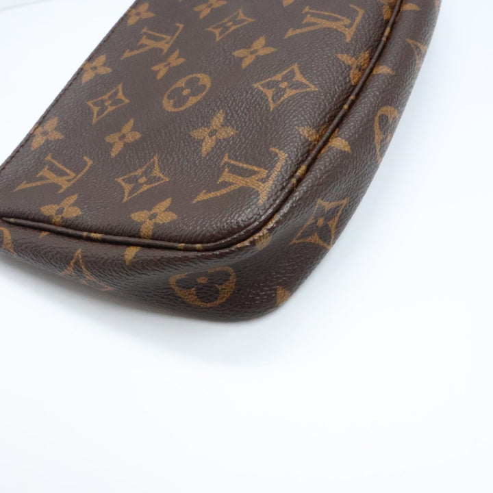 Louis Vuitton Pochette Accessories Brown Monogram Clutch Bag - Lux Central
