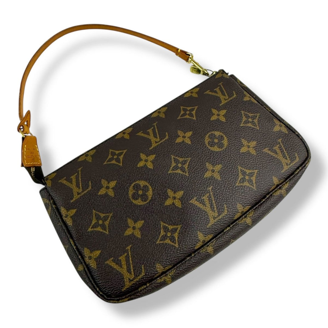 Louis Vuitton Pochette Accessories Brown Monogram Clutch Bag - Lux Central